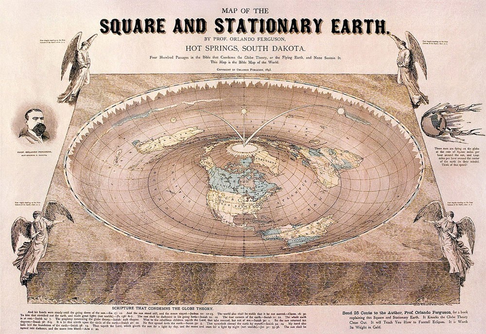 flat-earth map