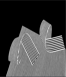 Franco Grignani, Dissociazione da bordo, 1970, acrilico, 70 x 70 cm