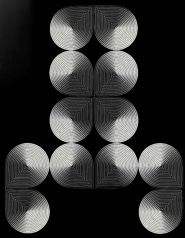 Franco Grignani, “Induzioni abbinate”, 1966