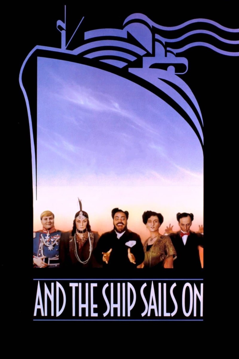 Poster for the movie "And the Ship Sails On"