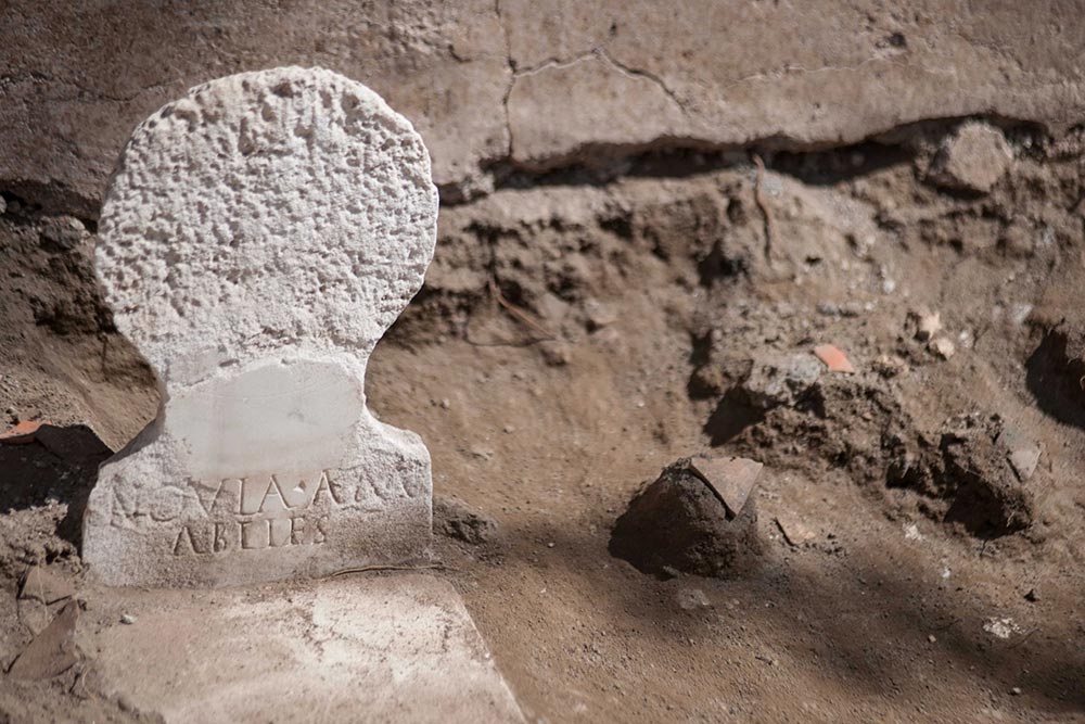 The tomb of Marcus Venerius Secundio discovered at Porta Sarno with mummified human remains