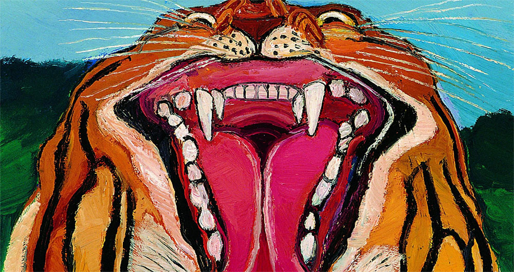 Antonio-Ligabue-paintings-Tiger
