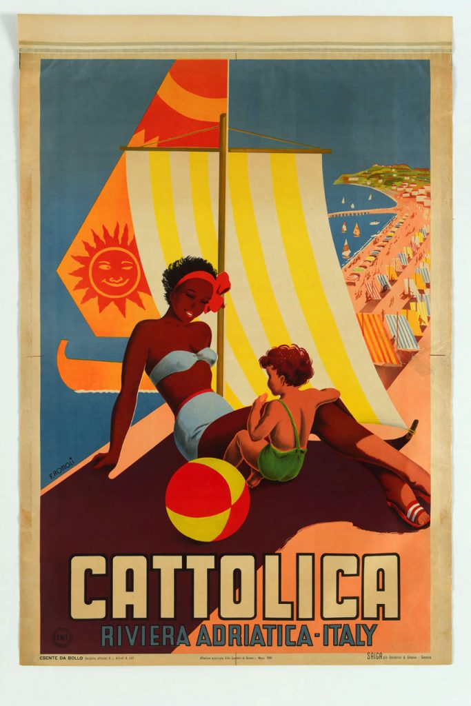 Woman and Child Take Shelter from the Sun under a Tent on a Beach (Manifesto)